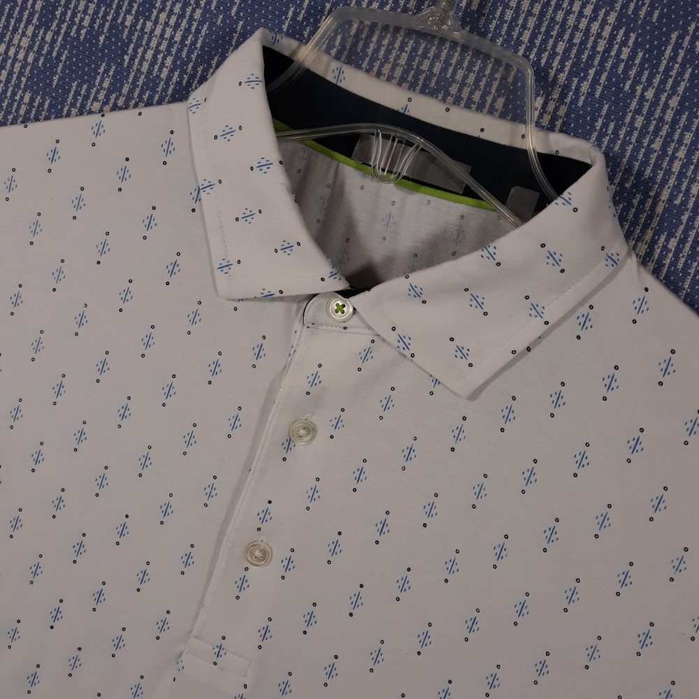Tasc Performance Polo Shirt Mens XL White Golf Stretch Modal Blend